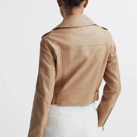 Reiss Tayler Biker Leather Jacket, new, never worn - Picture 2 of 5